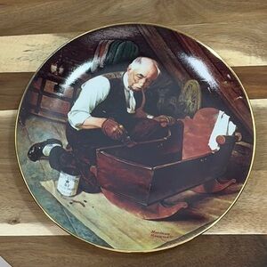 Norman Rockwell Plate - Grandpa's Gift" 1987 Plate No. A987